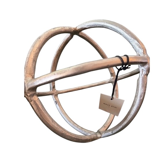 West Elm Other - West Elm Decorative Metal Sphere OS Champagne Silver armillary Orbital Sculpture